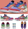 5S Lage Doernbecher Heren Basketbalschoenen Wilsons Kleurrijk Design Oranje groen Blauw Red Dura 5 Take Flights Krabbe Sneakers Disease MDW Cheese Sports Trainers