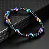 Rainbow Magnetic Hematite Beaded Strands Armband för män Kvinnor Power Healthy Bracelets Armband Mode Smycken Gift