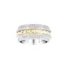 INS Top Sell Wedding Rings smycken Sterling Sier Princess Cut Multicolor 5A Cubic Zircon Sapphire Cz Diamond Promise Party Women