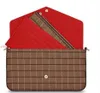Designer-Felicie-Accessoires-Handtasche aus echtem Leder, Schulter-Umhängetasche, Geldbörsen, 3 Stück, Purse2547