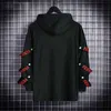 Herfst heren hoodie sweatshirt casual zwarte hoodies tops techwear hiphop harajuku patchwork Japanse streetwear heren 3xl y220716