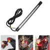 Bande d'éclairage LED avec clignotants d'arrêt de frein arrière, lampe de plaque d'immatriculation Flexible 48LED double couleur pour moto