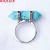 Hexagonal Finger Rings Natural Fashion Jewelry For Women Young Girl Gift Quartzs Stone Jewelry Wholesal BZ912