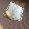 10pcs Ayna Altın Gümüş Akrilik Davet Gravür Baskı Lazer Kesme Evlilik Düğün Kartları 220707