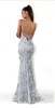 Cosy Evening Dress Latest Party Cocktai Prom V-Neck Backless Women Sexy Spaghetti Strap Sleeveless Sequined Maxi vestido