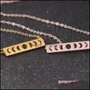 Colar de colar de pendente Colar de gargantilha Sun Moon Fase Fase Lunar Eclipse para mulheres J￳ias vintage Declara￧￣o de collier Drop Drop Penda Dheip