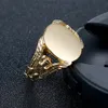 7-16 Multi Size Großer Ring Männlich Weiblich Edelstahl Vergoldet Ovale Form Glatter Fingerschmuck Harmloser Umweltschutz254O