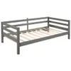 TwinOverTwin Bunk Bed Loft Bed With Ladder can be divided into Two BedsGraya48299c9179237