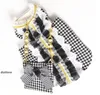 Ins Style Female Dog Apparel Plaid Printed Dog Vest Sets Outdoor Durable Chai Keji Summer Flower Coat With Small Bag u