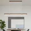 Lâmpadas pendentes de imitação italiana Luzes de madeira Modern Led Metal Hanging Lamp Room de jantar Cafe Bedroom Cozinha Luminárias de casa