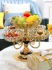 Plats Assiettes Bol De Fruits En Verre De Cristal De Luxe Plateaux Et Plateaux Multicouches Rotation Moderne À 360 Degrés Snack Plateau De Bonbons Assiette Sèche