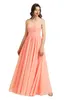 2022 Zomer Chiffon Oranje roze bruidsmeisje jurken Elegante one-shoulder plooien Lange bruiloft Gastmeisje jurken avondjurk op maat gemaakte 50 kleuren bm3000 0702