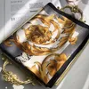 Luxury brand scarf women style Fashion Color matching Print silk scarf lady headcloth beach shawl 220516