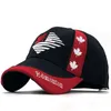 Canada Flag Ball Caps 5 Styles للجنسين القابل للتعديل للبالغين بالتطريز على البيسبول الصيفي شمس القبعات الرياضية للبيسبول القبعات للرجال والنساء