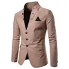 Ternos masculinos Blazers masculinos Moda Moda Blazer Inverno Multi-Button Decoração Personalidade Ter Suit Jacket Mens Slim Fit Single Bastested