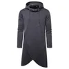 Men's Hoodies & Sweatshirts #7065 Black Grey Green Irregular Men Cotton Casual For Slim Streetwear Hooded Men's HoodiesMen's