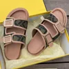 2022 New Early autumn new couple models old flower sandals double strap flat slippers Baguette decorative buckle light and comfortable casual summer fashion trend