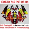 Motorradverkleidungen für DUCATI 749-999 749S 999S 749 999 2003-2006 ABS-Karosserie 165Nr