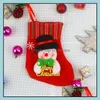 Christmas Decorations Festive Party Supplies Home Garden Wholesale Small Stocking Gift Reindeer Snowman Santa Clause Festival Drop Deliver