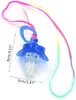 Party Decoration Glowing Flashing LED Pacifier Whistle Night Light Up Blinking Joke Toy Rave Soft Necklace 10/20/30pcParty