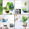 Autres Accueil Jardin Acrylique Transparent Bol Fish Tank Aquarium Mur Plante Suspendue Vase Pot Décoration Drop Livraison 2021 Yvanv