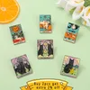 Tarot Karte Emaille Pin Broschen Set Halloween Dark Black Cat Punk Sonne Mond Benutzerdefinierte Abzeichen Revers Rucksack Kleidung Hut Schmuck geschenk