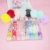 Silicone Grabber Card Puller Keychain Plush Ball Keychain Pendant Luggage Decoration Key Chain Fashion Accessories Gift Keyring