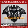 Suzuki GSXR-600 GSXR750 K6 GSX-R750 06-07 Bodywork 130NO.5 GSXR 750CC 600CC 750 600 CC GSXR600 06 07 GSXR-750 2006 2007注入型フェアリングブラックシルバーライク