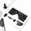 مصنع إمدادات عالية الجودة 100 ٪ من الأسطوانة اليدوية اليدوية و GUA Sha Natural Black Obsidian الوجه الأسطوانة Guasha Jade Eye Mask Kit مع صندوق