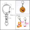 Nyckelringar Fashion Accessories 100st Key Ring Chain D-Snap Hook Split Keychain Parts Hardware With 8mm Open Jump and Connector Drop Delivery