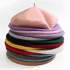 Vintage platte baret cap beanie hoed Franse stijl vrouwen meisjes wol warme hoed femme hoeden caps street mode j220722