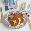 Super schön ~ englisches Retro-Blaumuster, Keramikteller, Nachmittagstee, Dessert, Kuchen, Frühstück, Obst, 220307