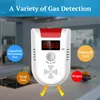 Alarmsystem 2022 GD13 LPG Gasdetektor Trådlös digital LED Display Naturlig läckage Förbränningsbar för hemsystem