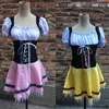 Accessori per costumi Donna Beer Maid Red German Heidi Oktoberfest Oktoberfest Fancy Dress