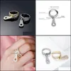 Cluster Rings Jewelry Fashion Hip Hop Yellow White Gold Plated Bling Cz Diamond Zipper For Men Women Nice Gift Drop Delivery 2021 Fo5M9