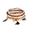 Charm armband etnisk bohemisk tassel strand för kvinnor boho flerskiktspärlor kristallpärlor smycken armband set femme 2022charm lars22