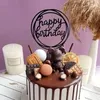 Andere festliche Partyzubehör 10 teile / los Multi Style Acryl Handschrift Alles Gute zum Geburtstag Kuchen Topper Dessert Dekoration für Lovely321O