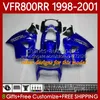 Body Kit voor Honda Interceptor VFR 800RR 800 cc rr glans groen VFR800RR 1998 1999 2000 2001 Carrosserie 128NO.89 VFR-800 800CC VFR800R 98-01 VFR800 RR 98 99 00 01 Kuip