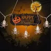 Strängar LED Halloween Horrible Spider Style Light 10/20/40Led Battery Powered String Lights For Party Yard Decorations Stringled