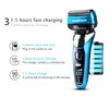 Kemei KM8150Z 4 Blade Professional Wet Dry Dry Shaver Rechargable Electric Shaver Razor для Men Beard Trimmer Shaving Machine LCD 4620833