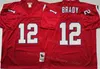 Koszulki piłkarskie Mitchell i Ness Vintage Football Shotback 12 Tom Brady Jersey 75th Anniversary 63 Lee Roy Selmon 99 Warren Sapp 40 Mike Alstott 56 Hardy Nickerson