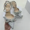 Summer Women Shoes Pauchins Luxury Rhinestone Gladiator Designer Women Sandals Wedding Banquet Party High Heels 6cm 8cm 10 cm