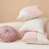 Cushion/Decorative Pillow Modern Light Luxury Velvet Cover Ins Style Pink Patchwork 30x50/45x45/50x50cm Pillowcase Sofa Cushion Home DecorCu