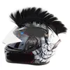 Motorcykelhjälmar Lätt praktisk tårbeständig hjälmspekal klistermärke Hög temperatur Silk Mohawk Breattable för ridmotorcykel