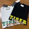 Zomerherenontwerper Tiger T-shirt Casual man Dames losse T-stukken met letters Afdrukken Korte mouwen Top verkopen mannen T-shirt maat S-4XL
