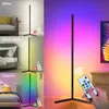 Lampy podłogowe RGB Lampa LAMPA LAMPA SYPIALNIA Dekoracja Ściana Kąci Lekko Światła salon wystrój zdalny stojak na imprezę wewnętrzną