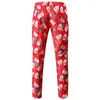 Herenbroek Tech Heren Casual mode Gedrukte pak Heren Zipper Kerstmis knop Pantsers's NAOM22