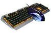 Keyboard Mouse Combos Set Wired Backlit Illuminated Usb Gaming Metal 3200DPI Waterproof Gamer Laptop Computer
