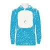 Sublimation Bleached Hoodies Bleaching Hooded Sweatshirt for Women Men Letter Print Long Sleeve Shirts for DIY Polyester