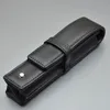 Promotion Black Leather Pen Bag office stationery Fashion pencil case for single pen